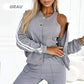 💞Dreiteiliges Set aus Baseballjacke und -hose für Damen🧥