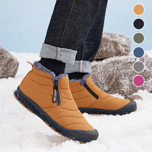 Warme, wasserdichte Outdoor-Schneestiefel mit Kunstfellfutter für den Winter